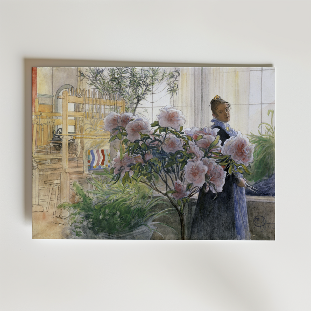 Carl Larsson Azalea Thielska – stilfullt konsttryck från Bozetto, tryckt på matt finpapper