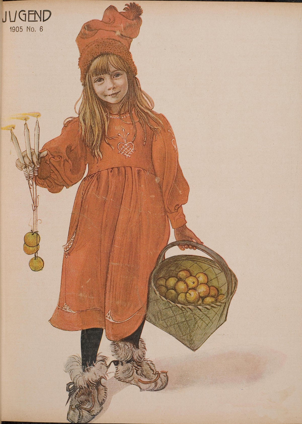Carl Larsson Brita as Iduna poster visad rakt fram – Bozetto affisch i hög tryckkvalitet