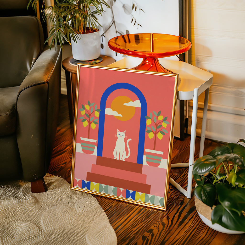 Cat Under the Blue Arch Poster – i rum 5