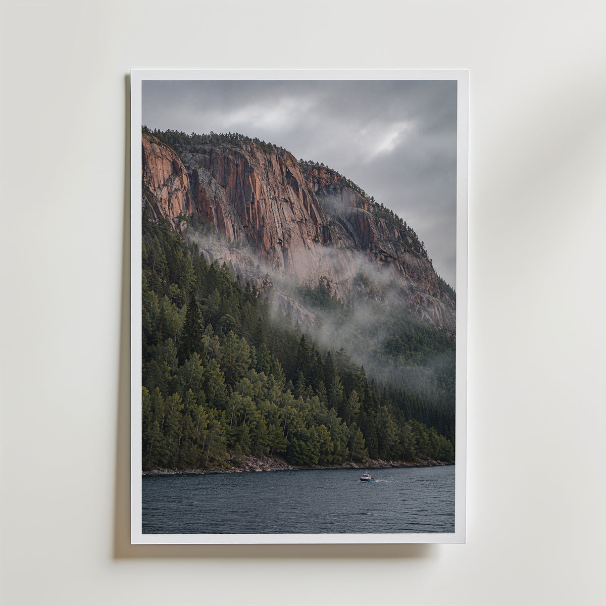 Cliffside Fjord Poster