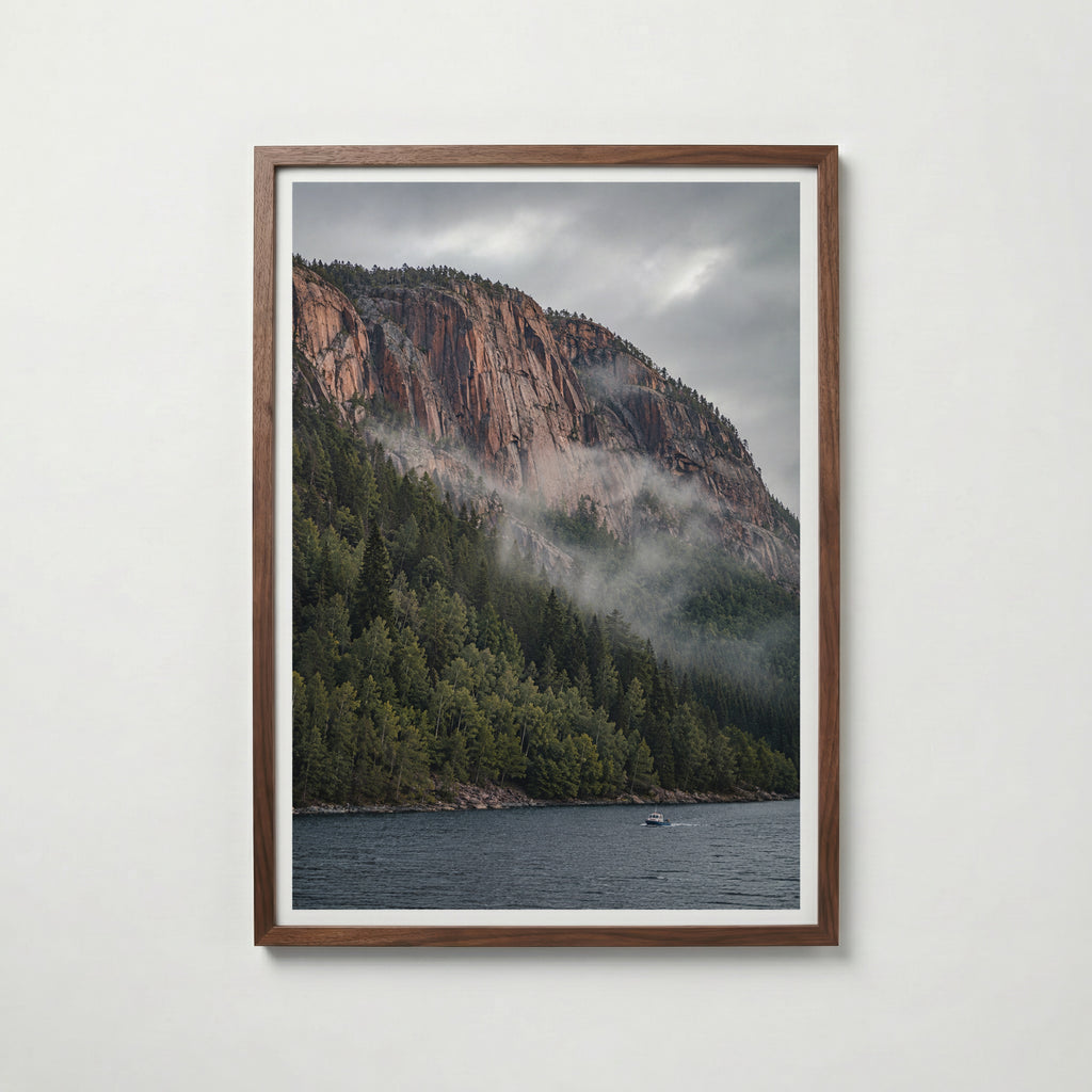 Cliffside Fjord Poster