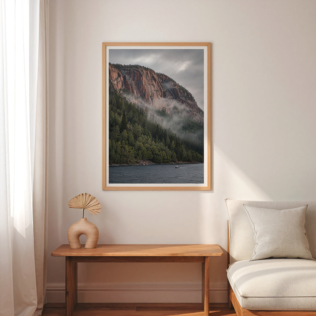 Cliffside Fjord Poster