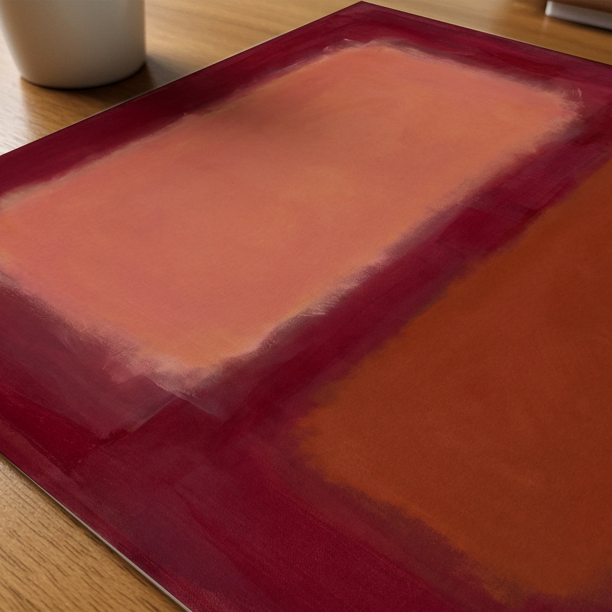 Colour Field in Crimson Poster – närbild på papper
