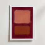 Colour Field in Crimson Poster – med passepartout