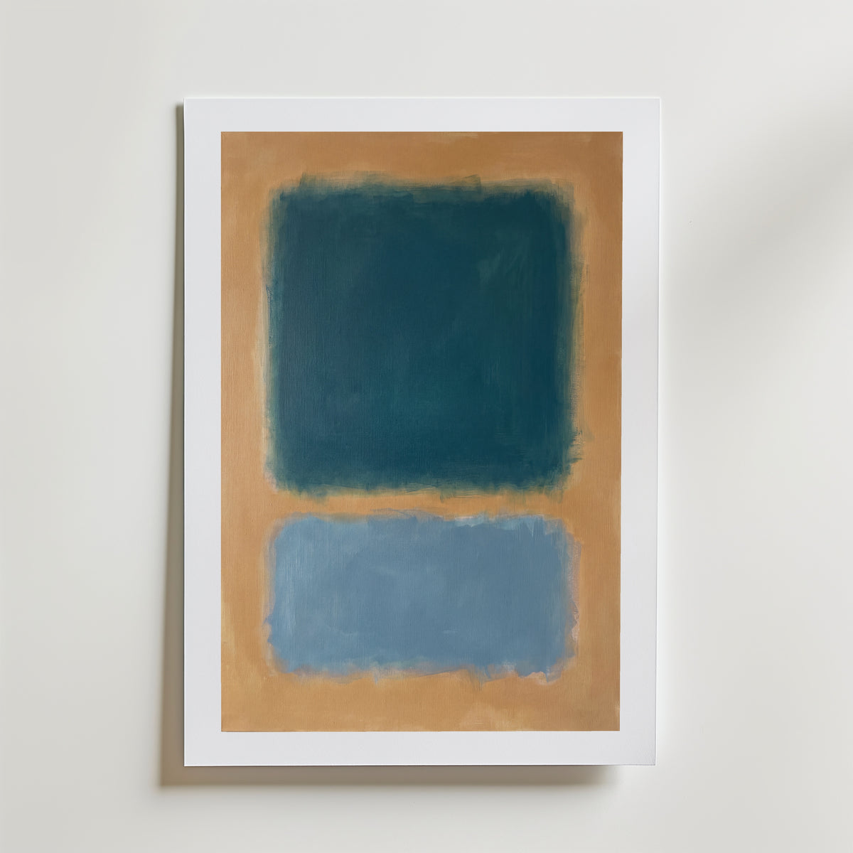 Colour Field in Teal Poster – med passepartout