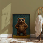 Cool Bear Poster med svart ram