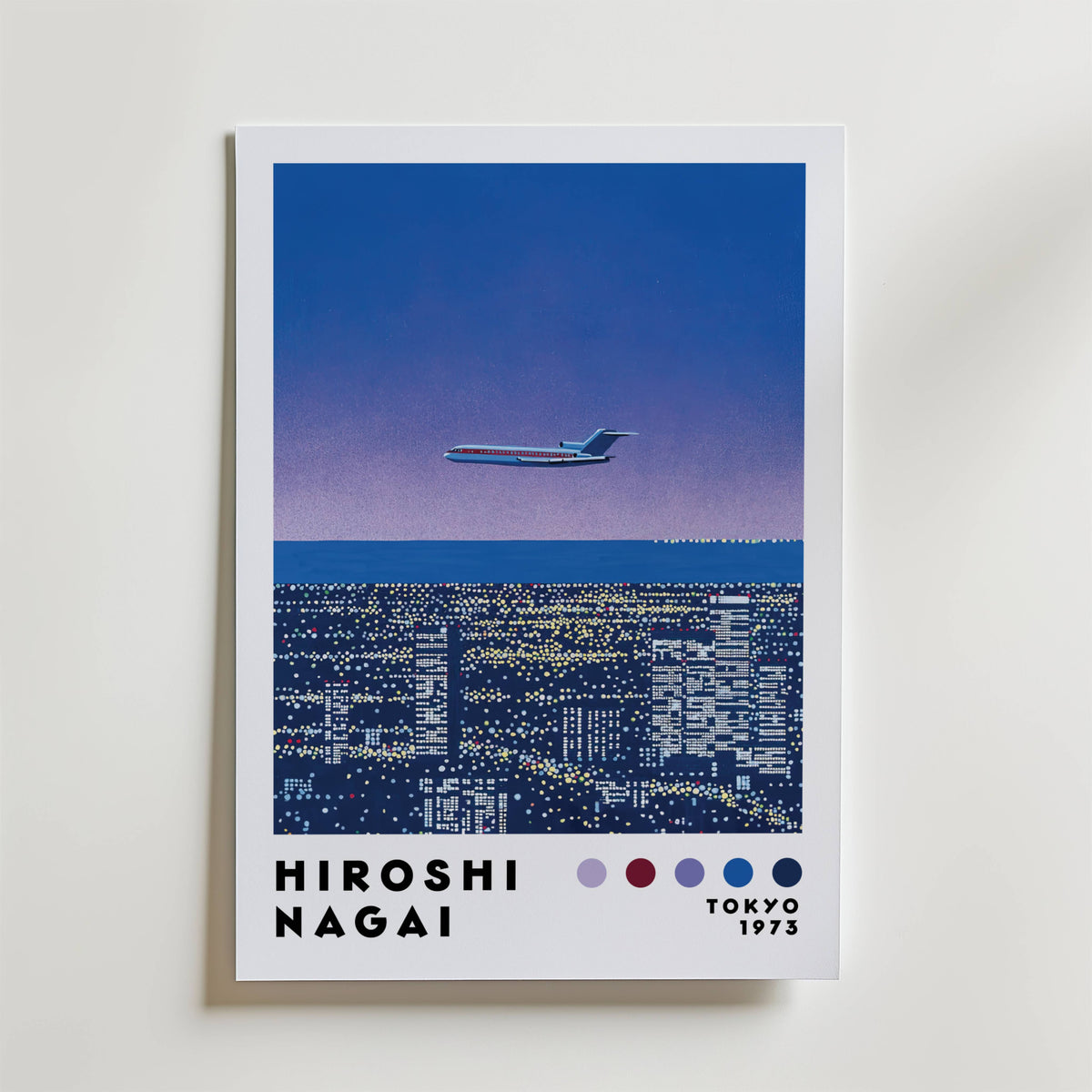 Mockup av Hiroshi Nagai Twilight affisch på vägg – köp enkelt hos Bozetto i hög kvalitet