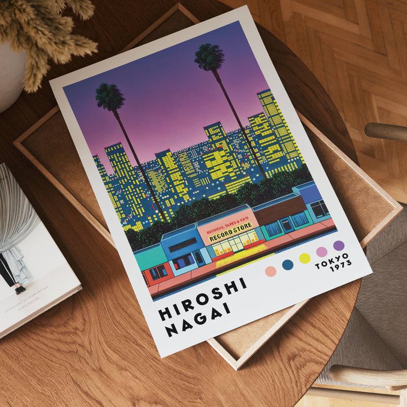 Hiroshi Nagai City Lights Poster