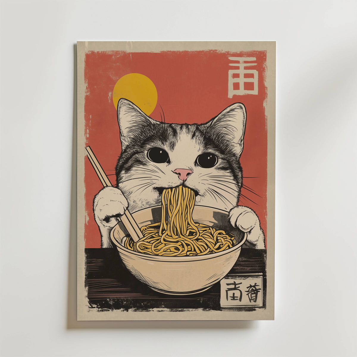 Bundle 3-pack Noodle Cat Trio – kuraterad postercollection som lyfter hemmet hos Bozetto