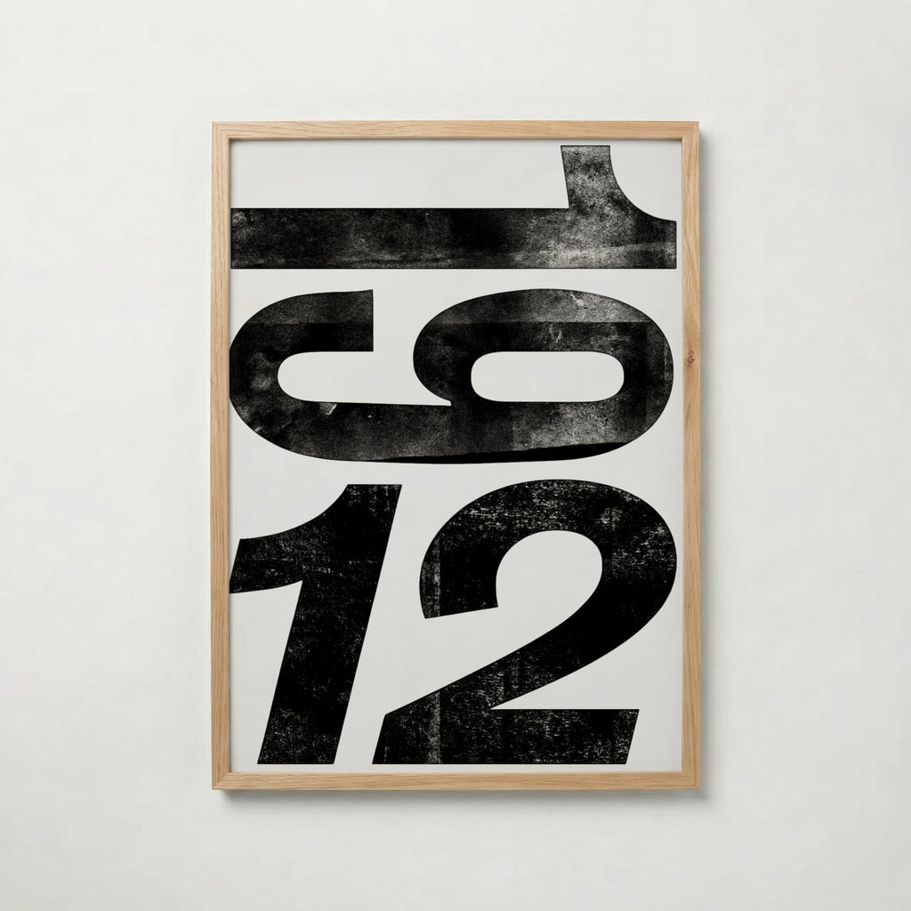 Worn Ink Numerals Poster – ekram