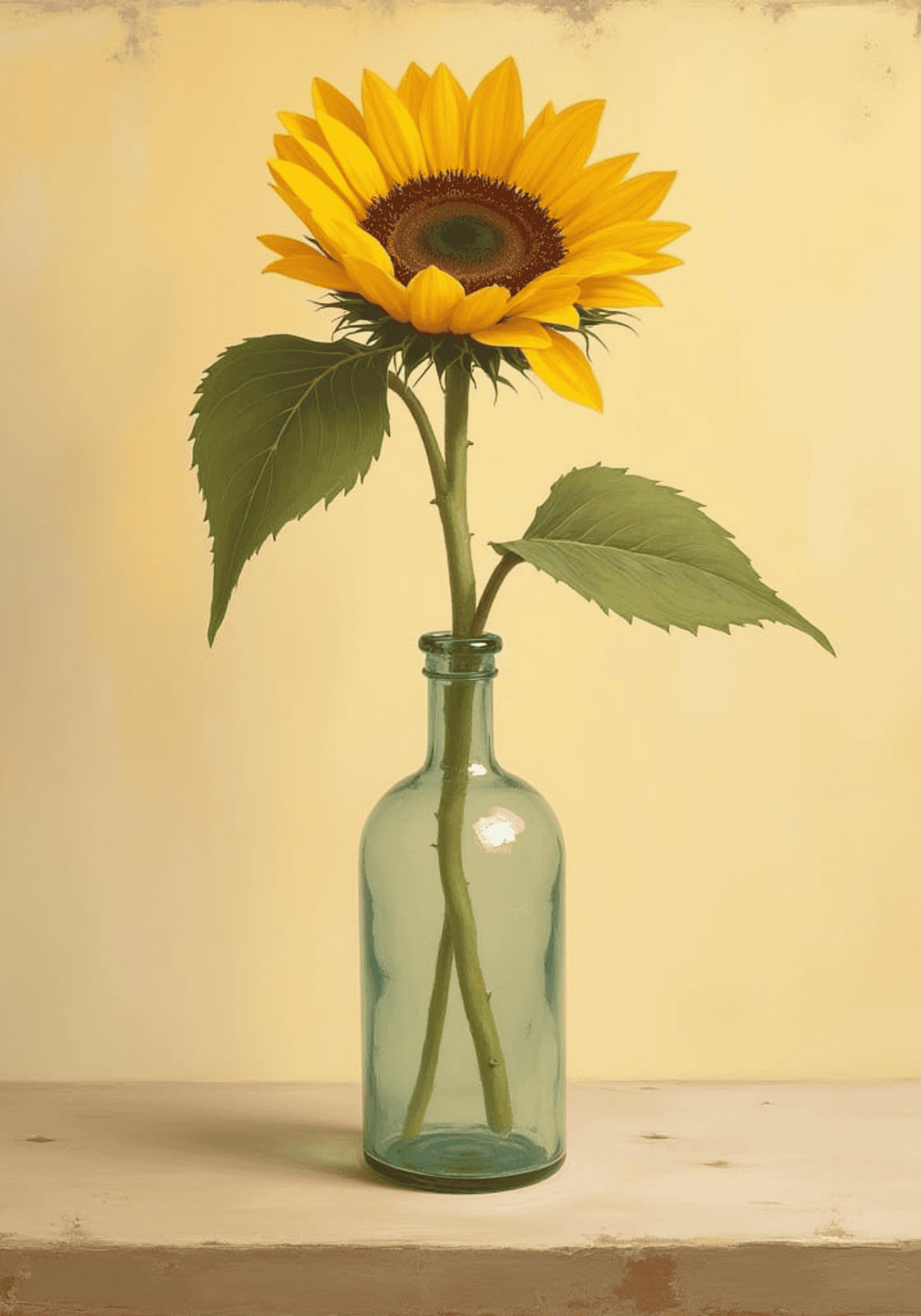 Minimalist glass vase – köp enkelt hos Bozetto konsttryck i hög kvalitet i hög kvalitet