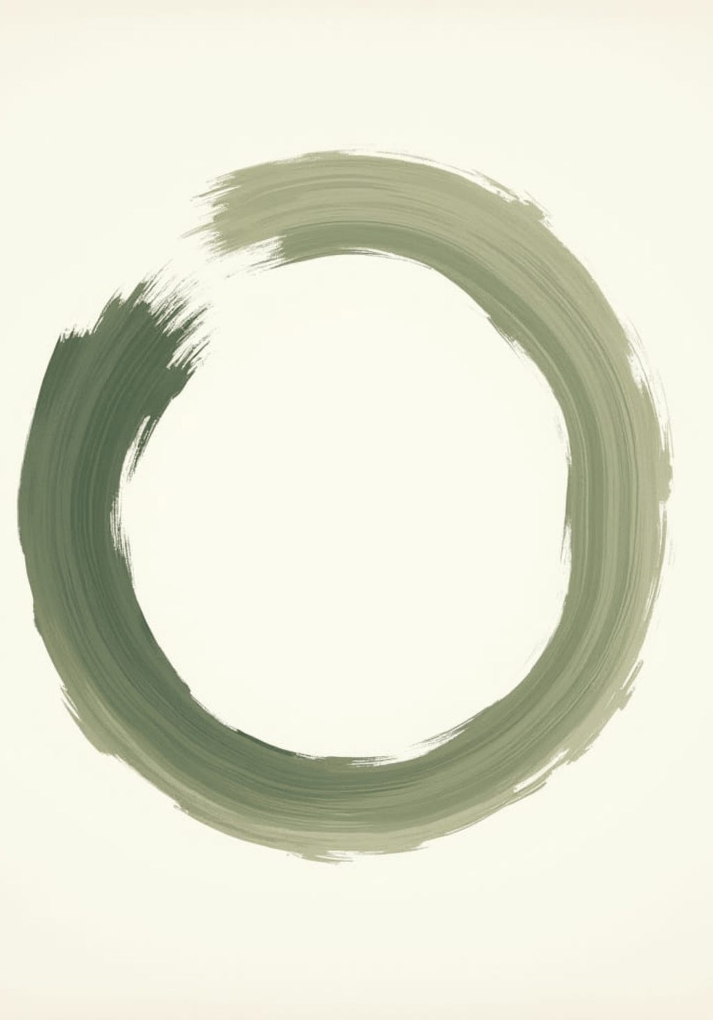Abstract Round Shape No.3 affisch på vit bakgrund – köp enkelt hos Bozetto i hög kvalitet