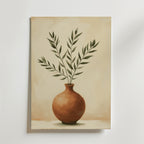 Minimalist Terracotta Vase – stilfullt konsttryck från Bozetto, tryckt på matt finpapper