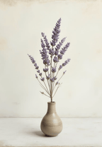 Ceramic Vase Dried Lavender – köp enkelt hos Bozetto konsttryck i hög kvalitet i hög kvalitet