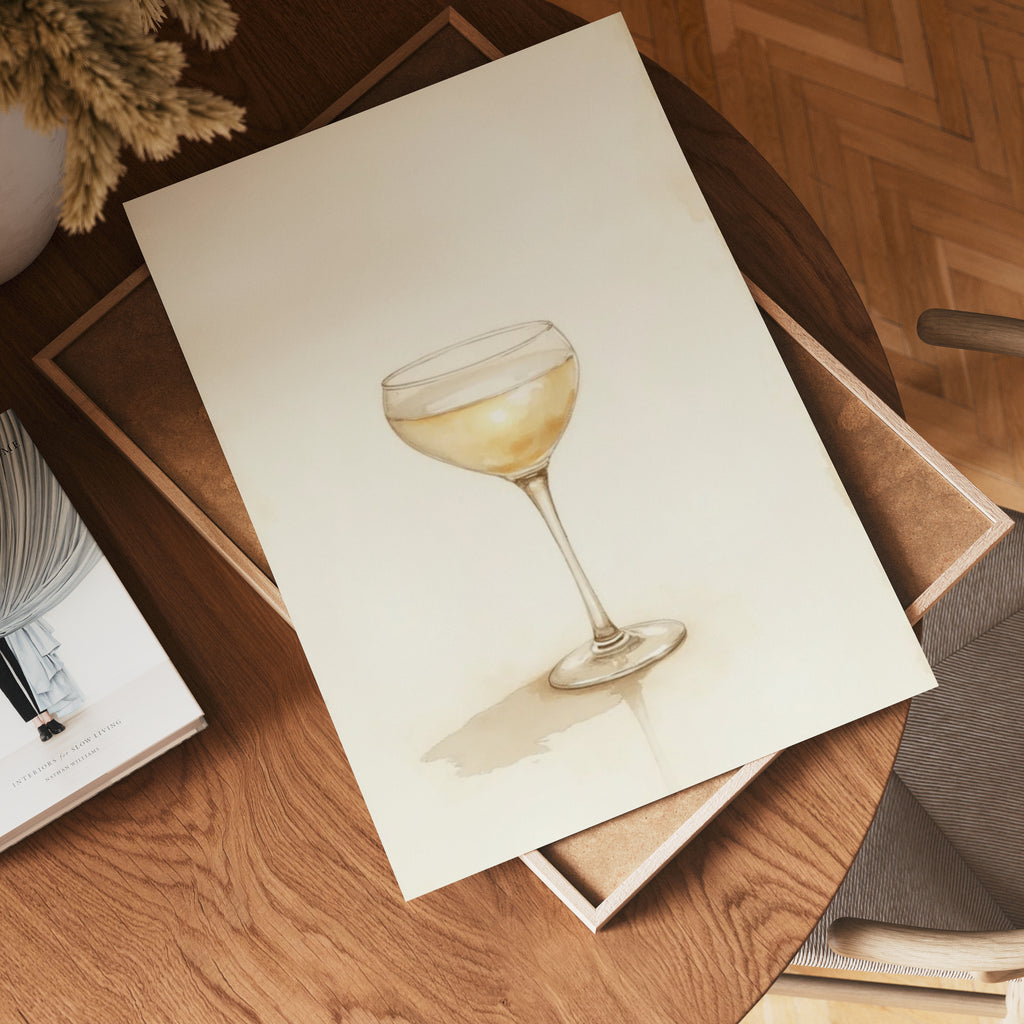 Elegant Cocktail poster visad rakt fram – Bozetto affisch i hög tryckkvalitet i hög tryckkvalitet