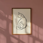 Feline Curl Poster i rumskomposition med ekram