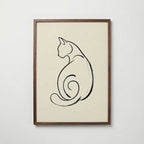 Feline Curl Poster i vardagsrumsmiljö