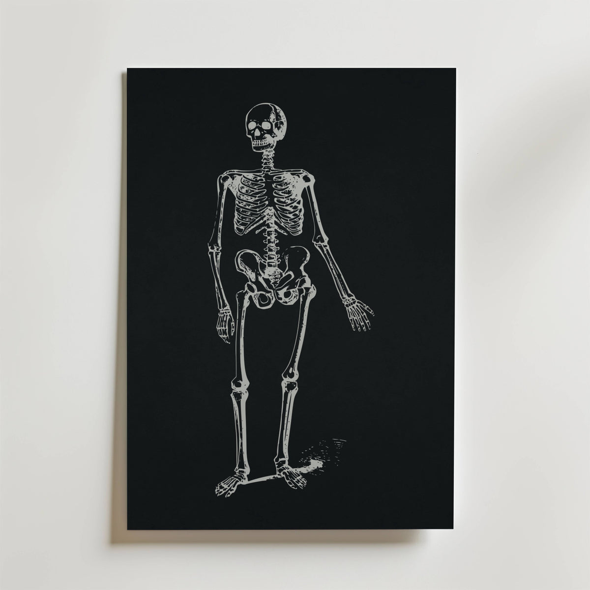 Dancing Skeleton – stilfullt konsttryck från Bozetto, tryckt på matt finpapper i hög tryckkvalitet