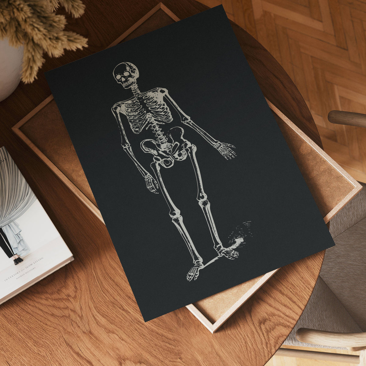 Dancing Skeleton poster visad rakt fram – Bozetto affisch i hög tryckkvalitet i hög tryckkvalitet