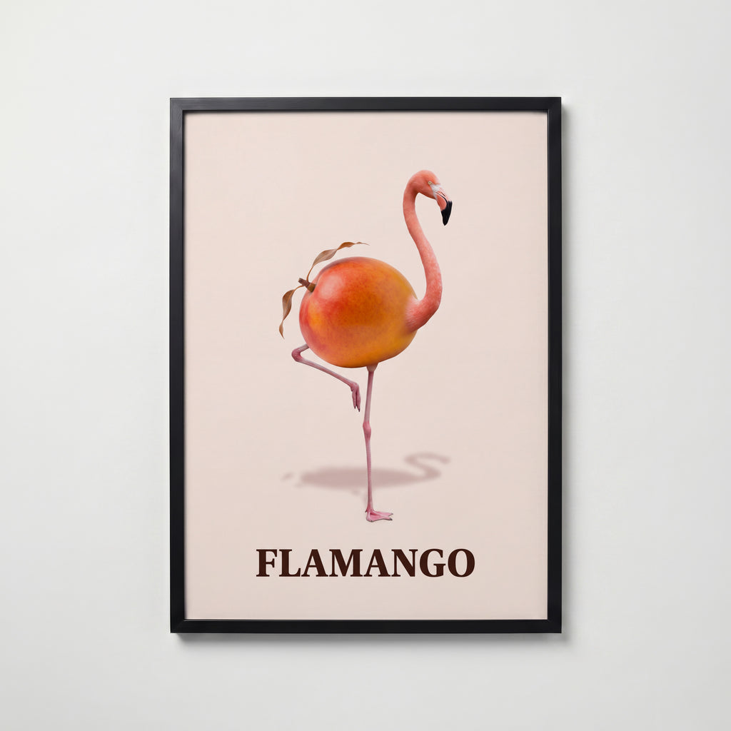 Flamango Poster – svart ram
