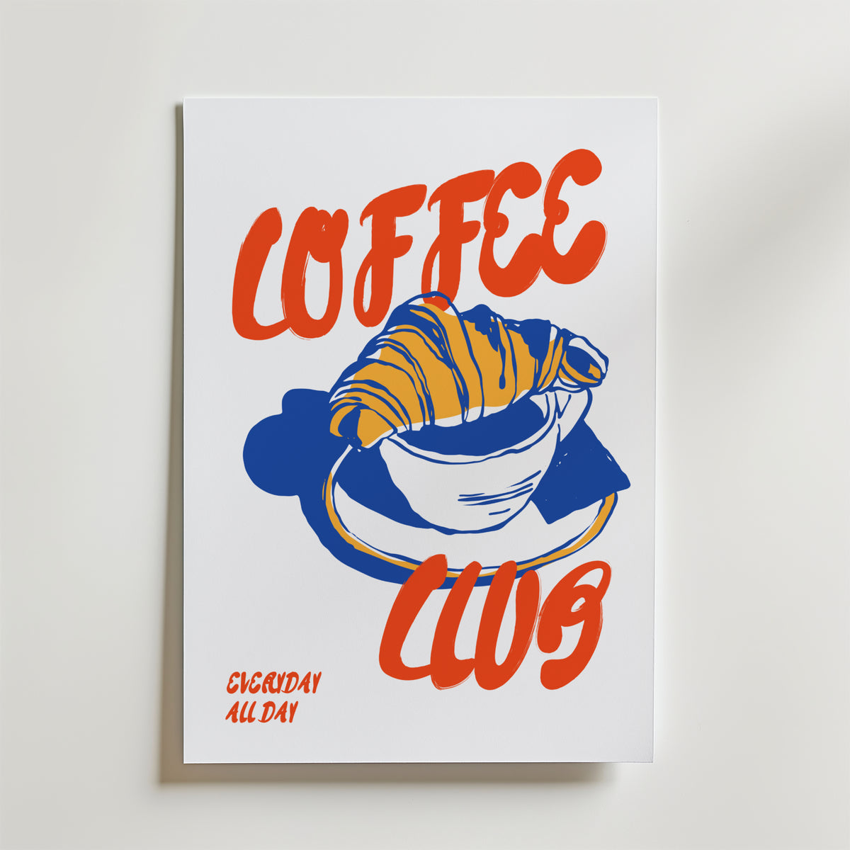 Everyday I'm Coffeeing – stilfullt konsttryck från Bozetto, tryckt på matt finpapper