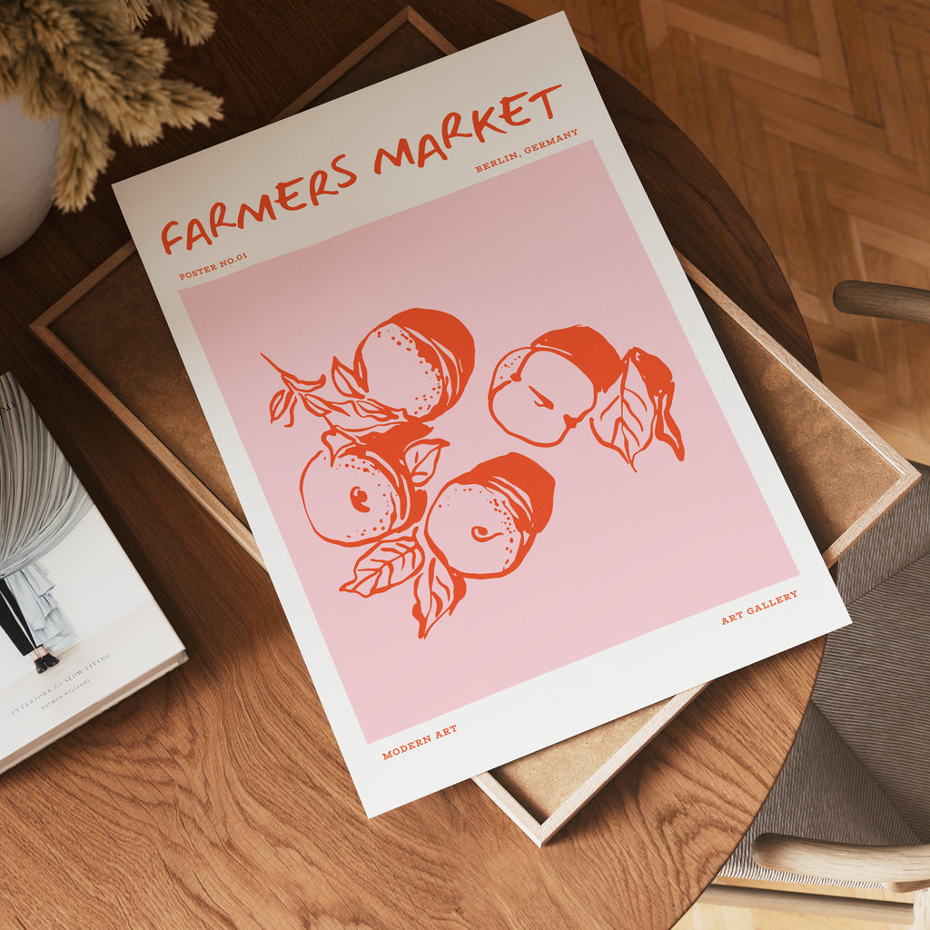 Farmers Market poster visad rakt fram – Bozetto affisch i hög tryckkvalitet i hög tryckkvalitet