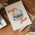 Burger Please poster visad rakt fram – Bozetto affisch i hög tryckkvalitet i hög tryckkvalitet