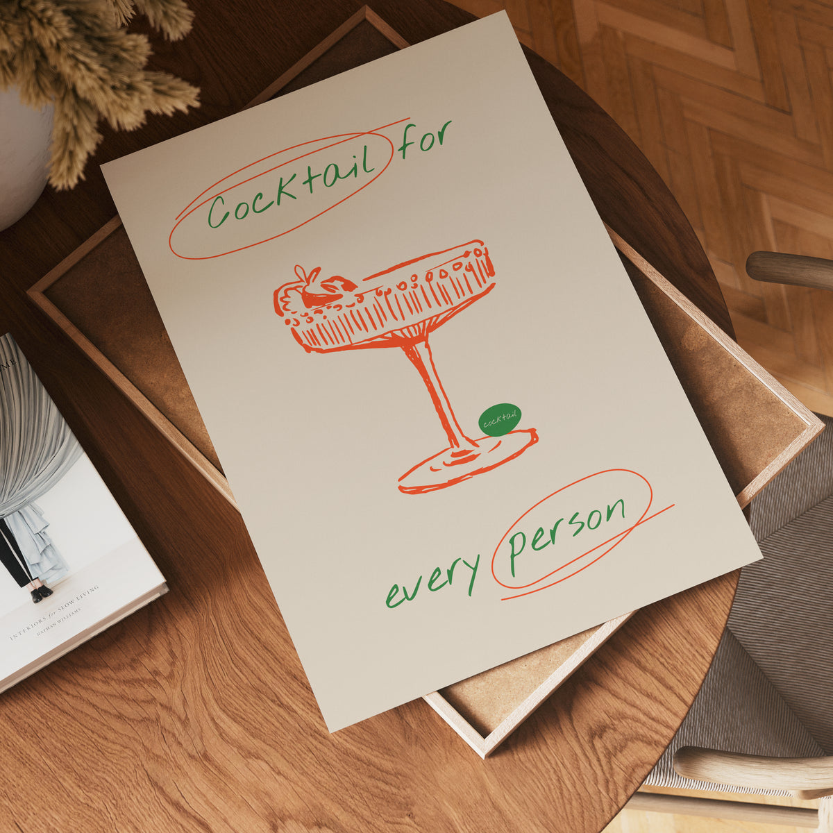 Storleksguide för Cocktail For Every Person – affisch från Bozetto i hög kvalitet