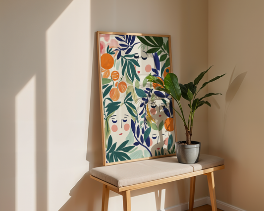 Faces in Bloom Poster