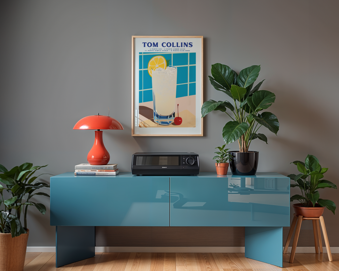 Tom Collins Cocktail Poster
