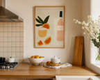 Väggmockup av Simple Aperol affisch på ljus tegelvägg – Bozetto konsttryck i hög tryckkvalitet