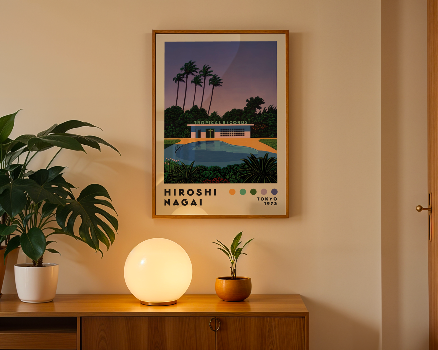 Hiroshi Nagai Tropical Records Poster