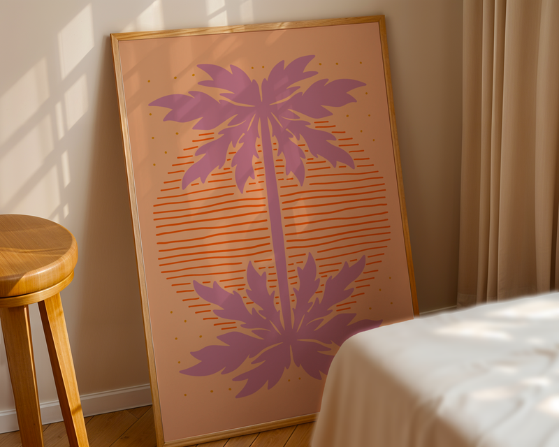 Mirrored Palms Poster