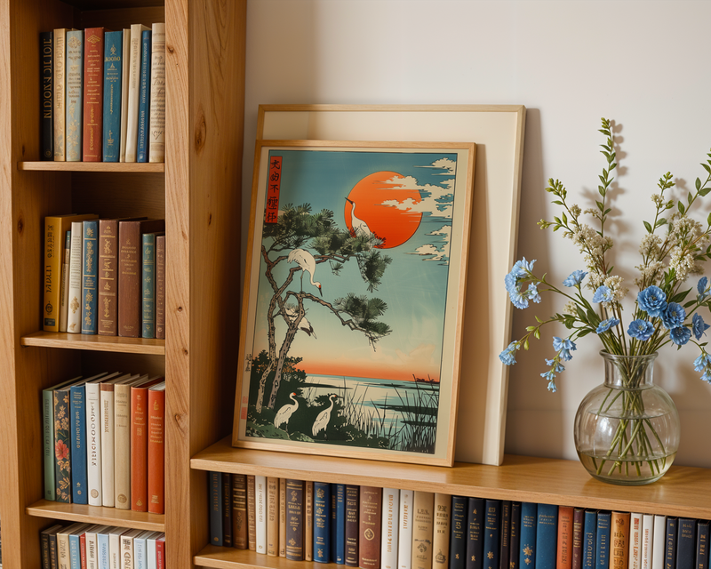 Japanese Crane Poster