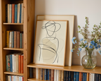 Mockup av Abstract Silhouette Figure affisch på vägg – köp enkelt hos Bozetto i hög kvalitet