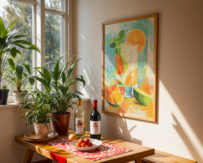 Golden Citrus Fizz Poster