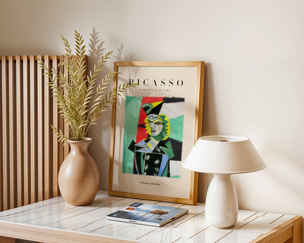 Mockup av Picasso Style Fashion affisch på vägg – köp enkelt hos Bozetto i hög kvalitet