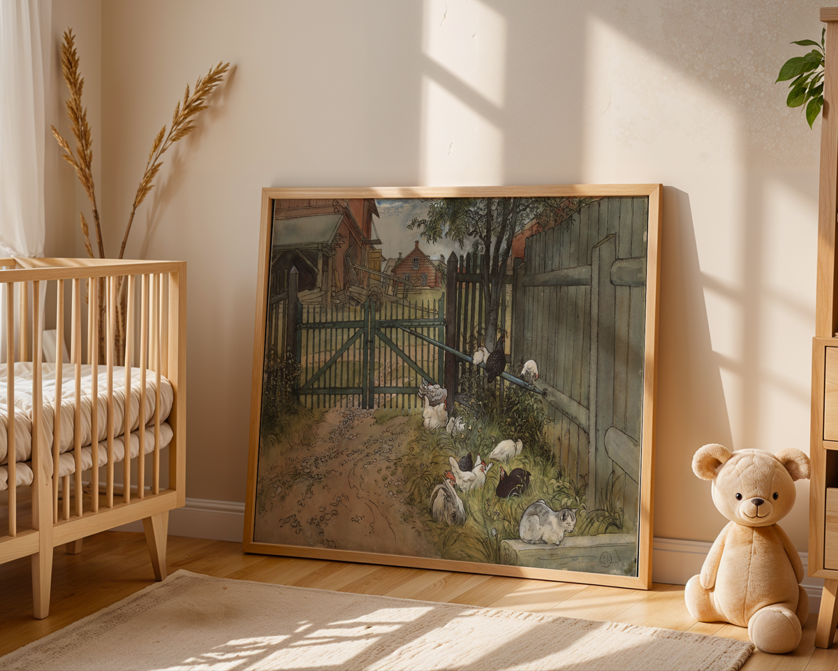 Mockup av Carl Larsson The Bridge affisch på vägg – köp enkelt hos Bozetto i hög kvalitet