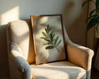 Mockup av Olive branch decor stem affisch på vägg – köp enkelt hos Bozetto i hög kvalitet