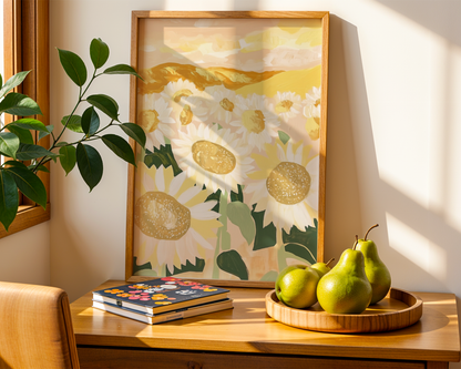 Sunlit Poppies Poster