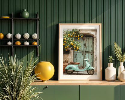 Italian Vespa Poster