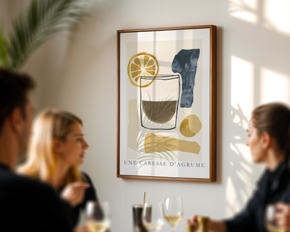 UNE CARESSE D'AGRUME Drink Poster