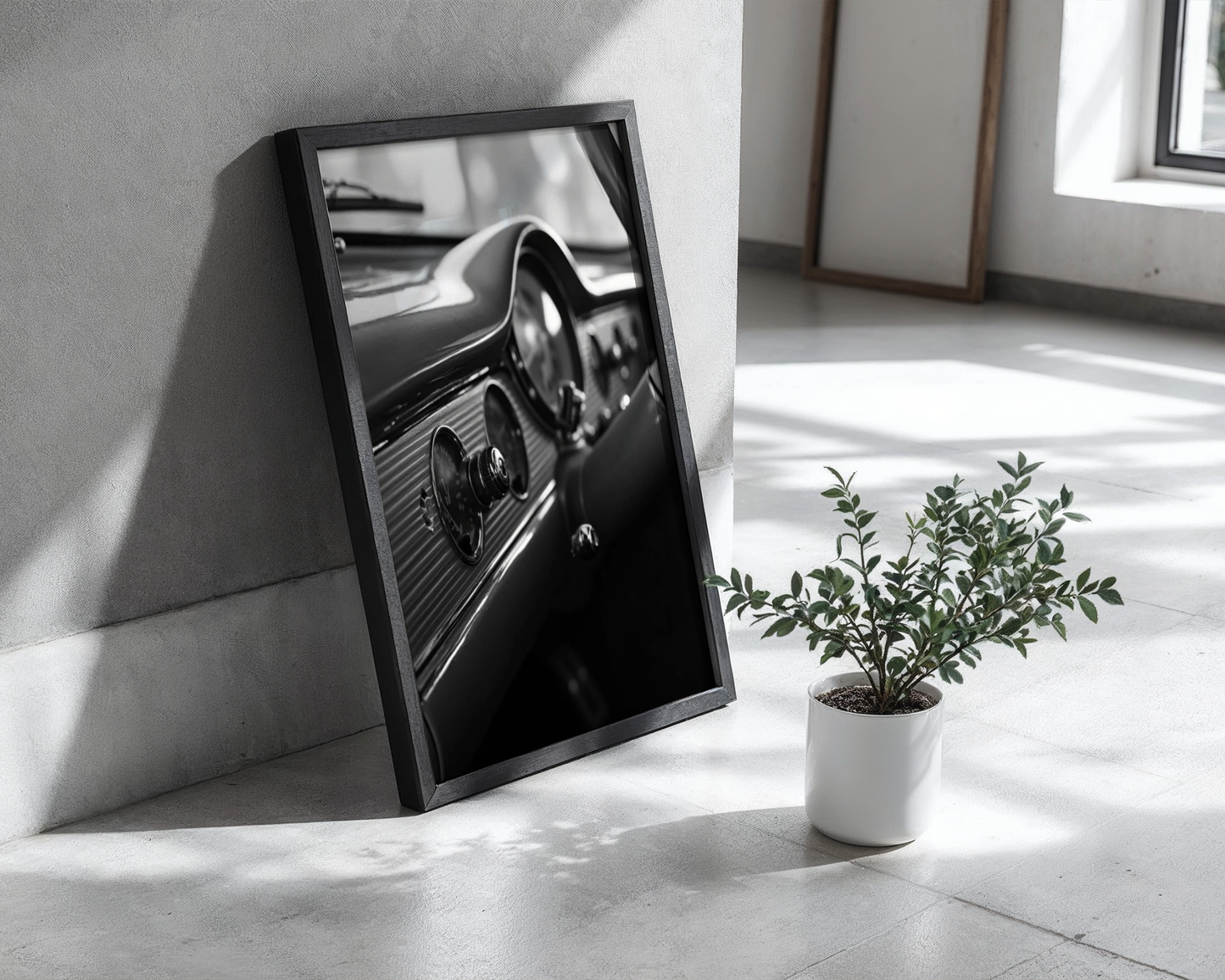 Old School Car Dashboard Poster