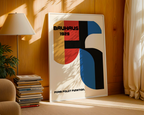 Mockup av Bauhaus Form and Function affisch på vägg – köp enkelt hos Bozetto i hög kvalitet