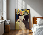 Mockup av Henri Toulouse Galerie des affisch på vägg – köp enkelt hos Bozetto i hög kvalitet