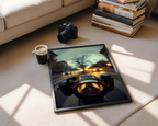 Mockup av Shot in Motion affisch på vägg – köp enkelt hos Bozetto i hög kvalitet