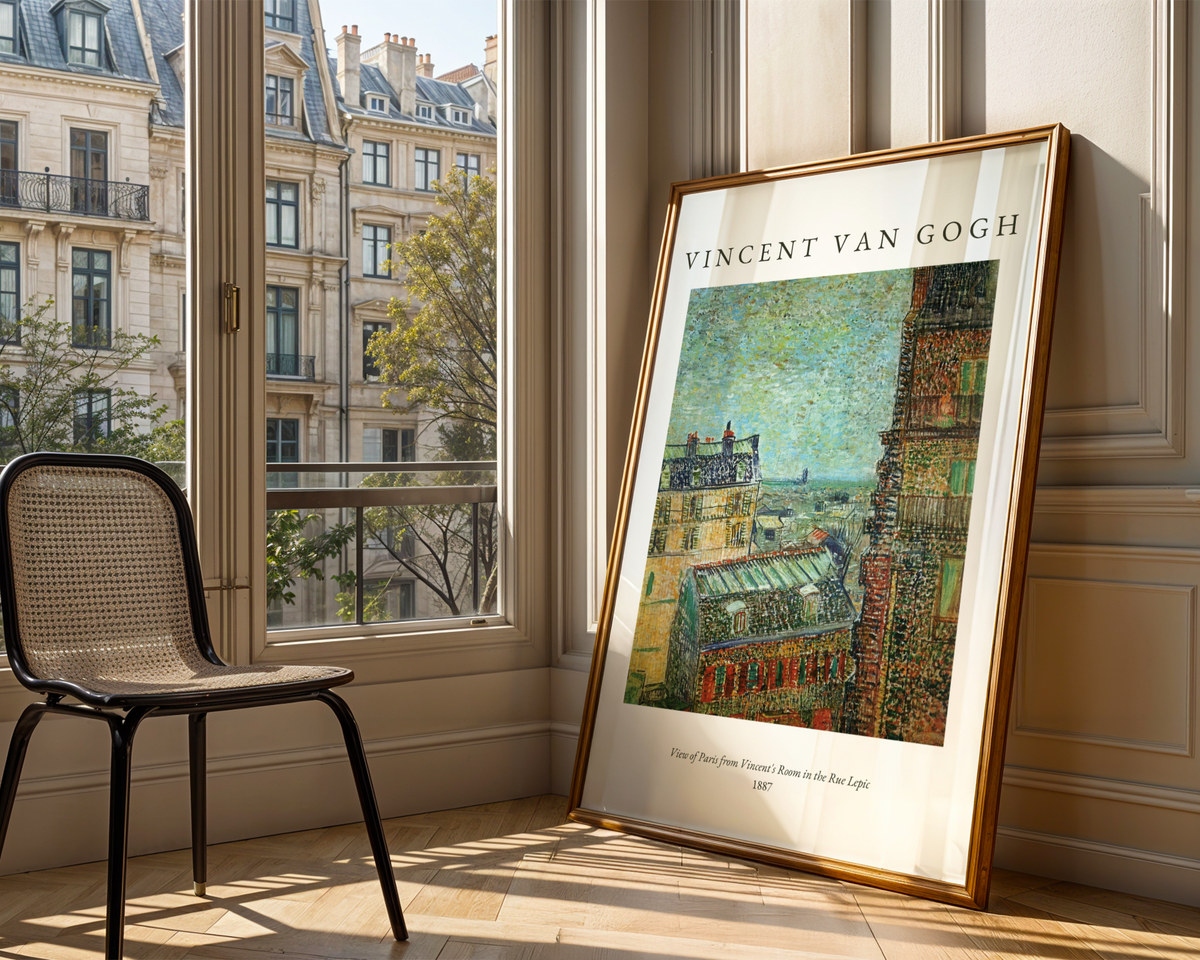 Van Gogh View Of Paris poster visualiserad på vägg – från Bozetto i hög kvalitet