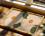 Mockup av Minimalist green leaves affisch på vägg – köp enkelt hos Bozetto i hög kvalitet