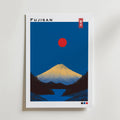 Fujisan Japanese – stilfullt konsttryck från Bozetto, tryckt på matt finpapper i hög tryckkvalitet