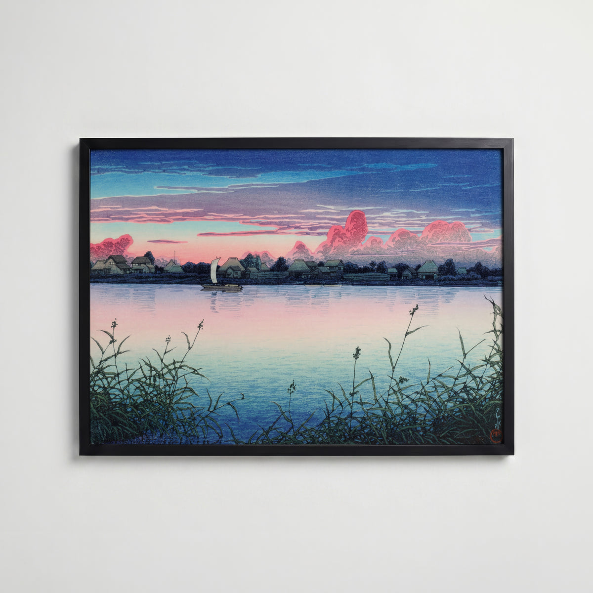 Uraysau in Early Autumn Hasui poster visad rakt fram – Bozetto affisch i hög tryckkvalitet